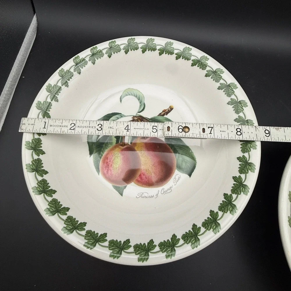 Vintage Portmeirion Pomona Pasta Bowls Set of 2 Fruit Botanical Cottage Core 8in